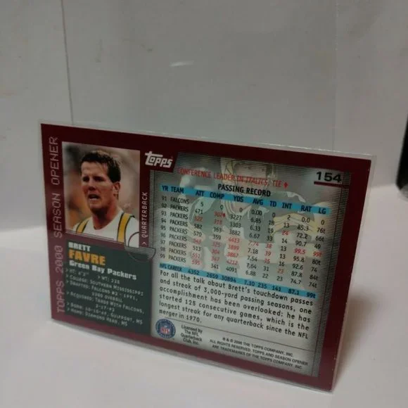 2000 Topps Season Opener Brett Favre card #154 Green Bay Packers GQ. - Picture 4 of 7